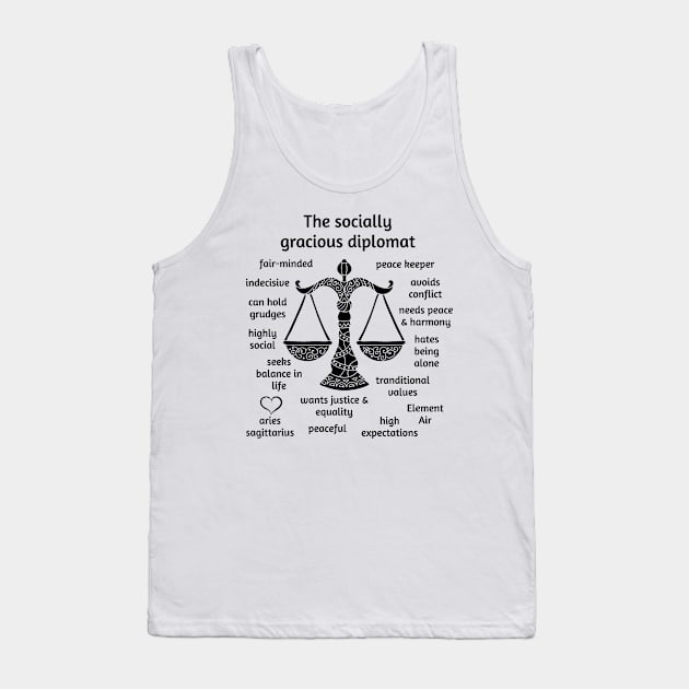 Libra - Star Sign Tank Top by Jambo Designs